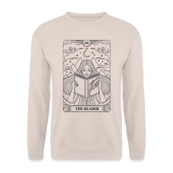 Tarot - Le Lecteur - Sweat-shirt Unisexe - sable - Devant - Alina (178cm) & Michal (187cm)
