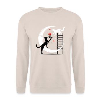 Cats - Romeo and Juliet - Unisex Sweatshirt - sand - Front - Alina (178cm) & Michal (187cm)