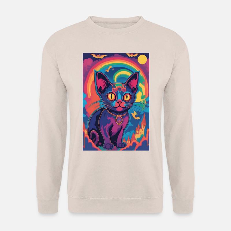 Psychedelische Katze - Unisex Pullover - Sand