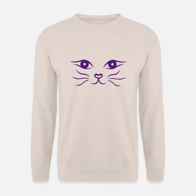 Katzengesicht/Katze - Unisex Pullover - Sand