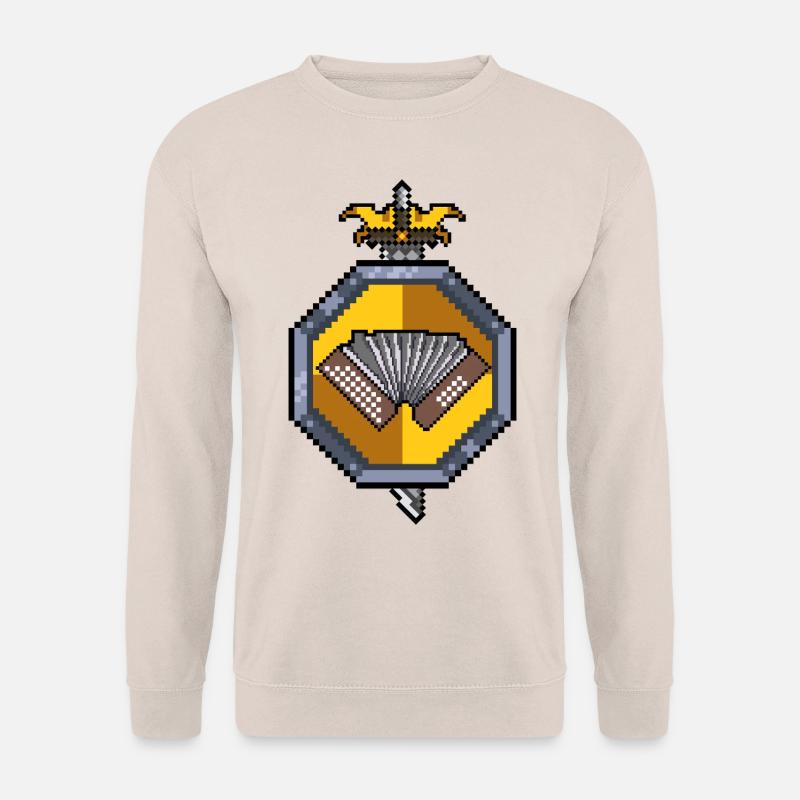 Pixel accordion on shield crest - Unisex Sweatshirt - sand