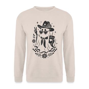 Cowgirl Geist - Unisex Pullover - Sand - Vorne - Alina (178cm) & Michal (187cm)