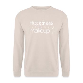 Happiness is the best makeup - Unisex Pullover - Sand - Vorne - Alina (178cm) & Michal (187cm)