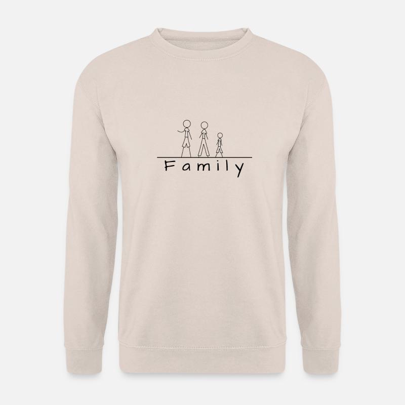 Strichmännchenfamilie - Unisex Pullover - Sand