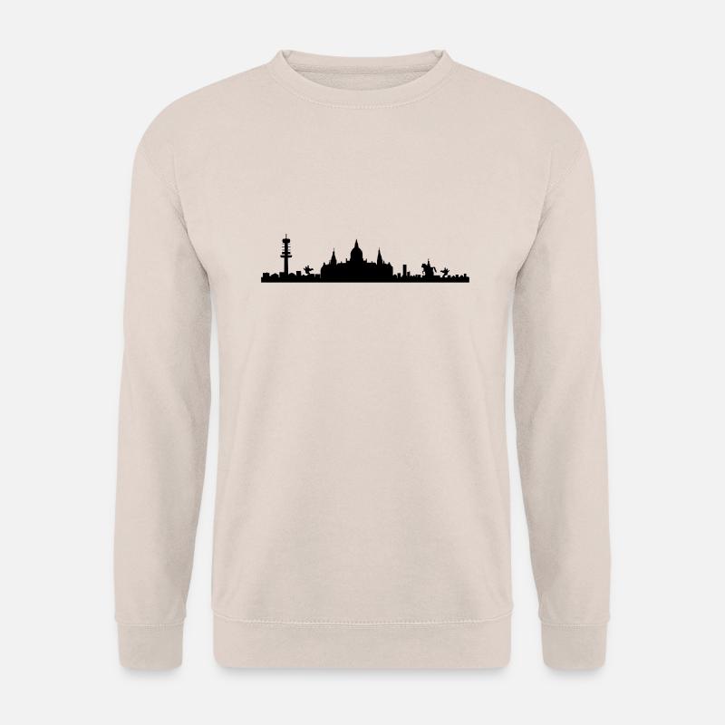 Hanovre skyline - silhouette - basse-Saxe - Sweat-shirt Unisexe - sable