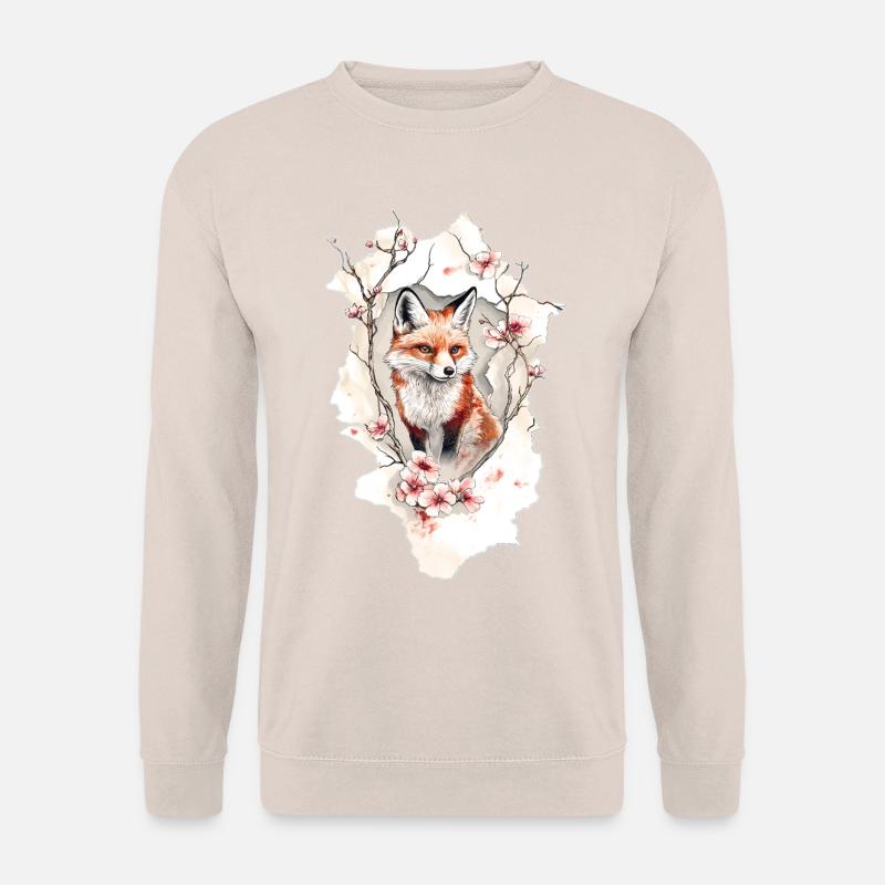 Fuchs Kirschblüten - Unisex Pullover - Sand