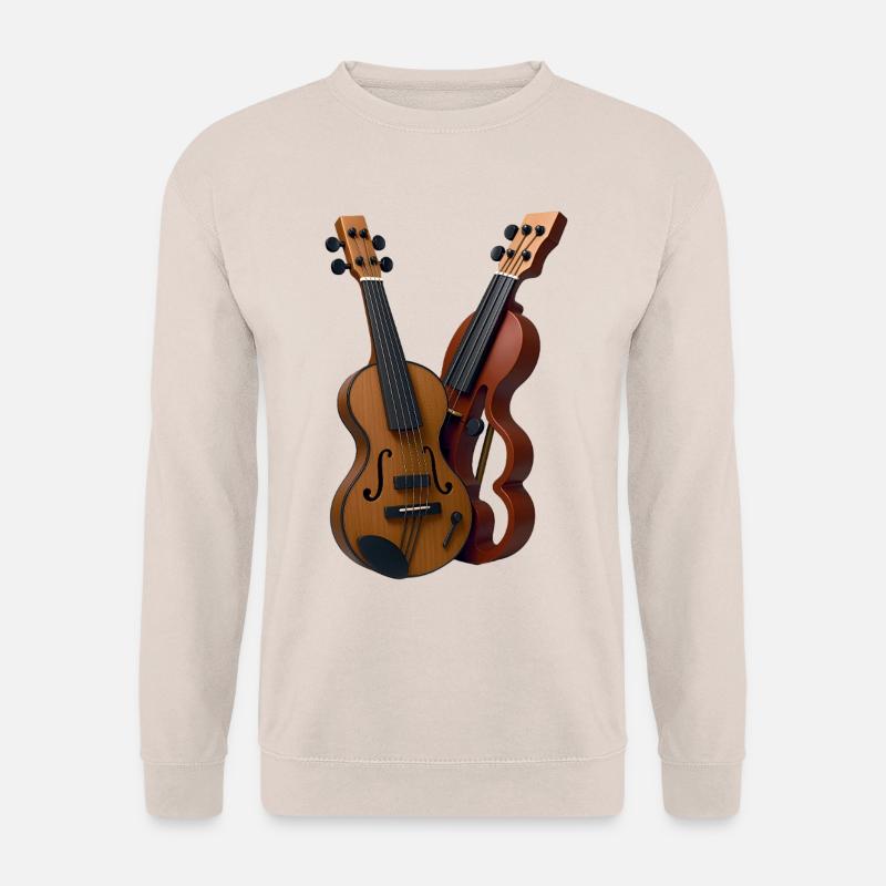 GITARRENLIEBHABER – Klang & Bild - Unisex Pullover - Sand