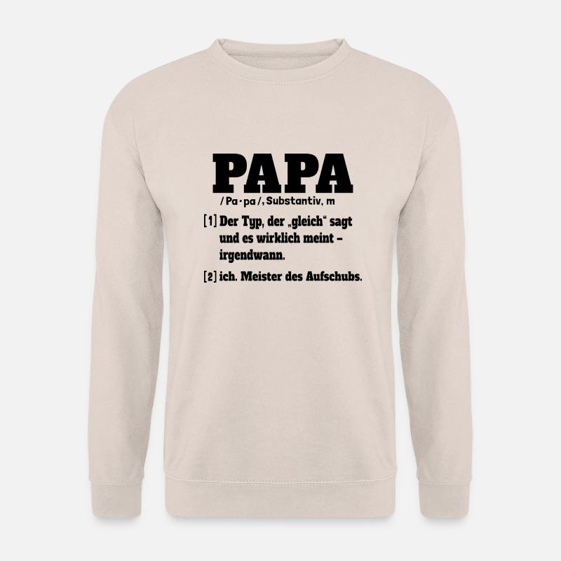 Papa Definition Wörterbuch - Unisex Pullover - Sand