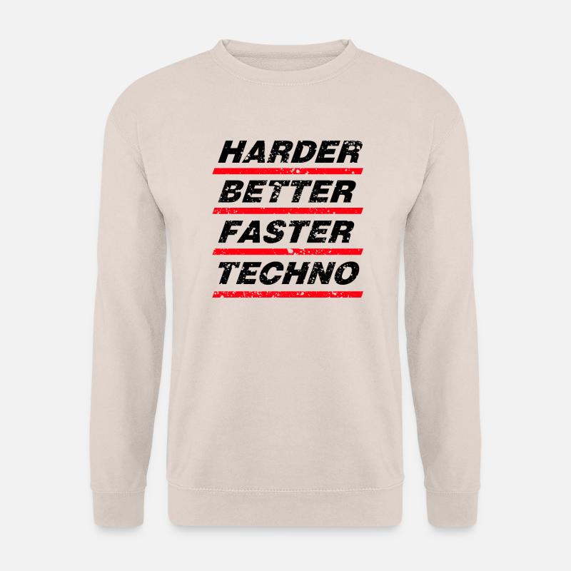 HARDER BETTER FASTER TECHNO - Unisex Pullover - Sand