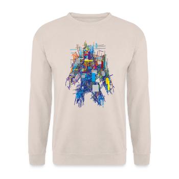Abstract - Unisex Sweatshirt - sand - Front - Alina (178cm) & Michal (187cm)