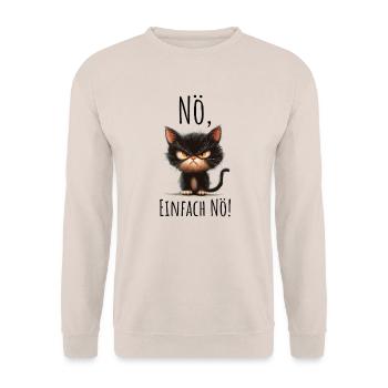 Nope statement just no - Unisex Sweatshirt - sand - Front - Alina (178cm) & Michal (187cm)