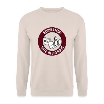 Gute Besserung Stuckateur Alles Gute Gesundheit - Unisex Pullover - Sand - Vorne - Alina (178cm) & Michal (187cm)