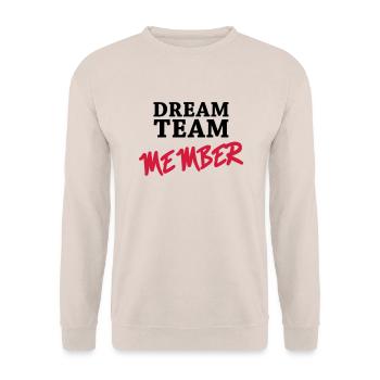 Dream Team Member - Sweat-shirt Unisexe - sable - Devant - Alina (178cm) & Michal (187cm)