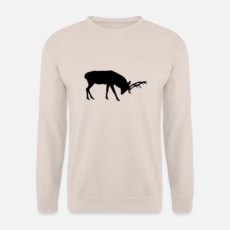 hirsch - geweih - jagd - jäger - Unisex Pullover - Sand