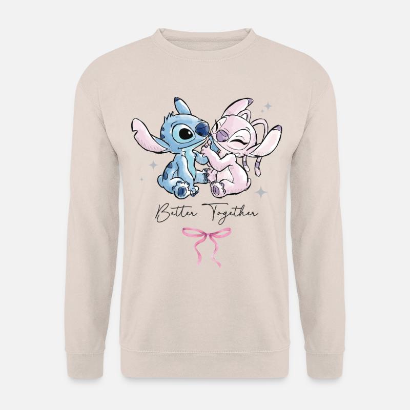 Lilo & Stitch Angel & Stitch Better Together  - Unisex Pullover - Sand