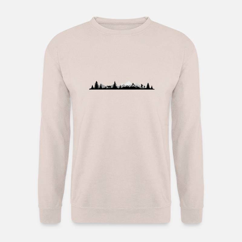 Skyline - Berge Alpen - Unisex Pullover - Sand