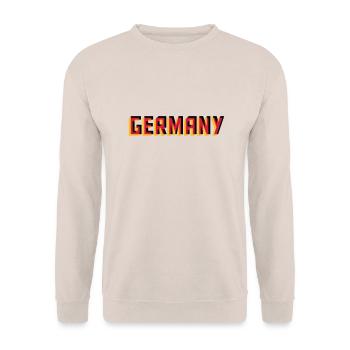 Germany Germany 3D effect colors black red G - Unisex Sweatshirt - sand - Front - Alina (178cm) & Michal (187cm)