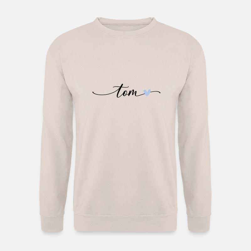 Tom Name Kalligrafie Schrift - Unisex Pullover - Sand