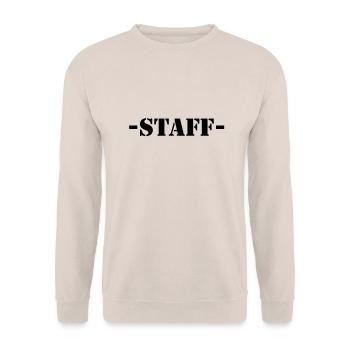 staff - Unisex Sweatshirt - sand - Front - Alina (178cm) & Michal (187cm)
