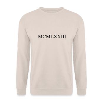 1973 - Unisex Sweatshirt - sand - Front - Alina (178cm) & Michal (187cm)