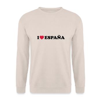 I love Espana - Unisex Pullover - Sand - Vorne - Alina (178cm) & Michal (187cm)