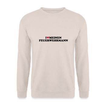 Feuerwehrmann - Unisex Pullover - Sand - Vorne - Alina (178cm) & Michal (187cm)