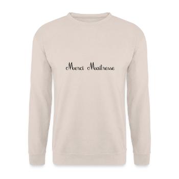 MAÎTRESSE. MERCI. MERCI MAÎTRESSE - Sweat-shirt Unisexe - sable - Devant - Alina (178cm) & Michal (187cm)