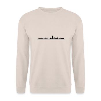 Skyline - Augsburg - Unisex Pullover - Sand - Vorne - Alina (178cm) & Michal (187cm)