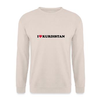 I love Kurdistan - Sweat-shirt Unisexe - sable - Devant - Alina (178cm) & Michal (187cm)