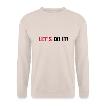 Let's do it! - Unisex Sweatshirt - sand - Front - Alina (178cm) & Michal (187cm)