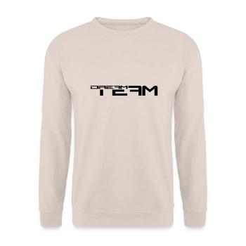 Text writing friends pair sports dream team - Unisex Sweatshirt - sand - Front - Alina (178cm) & Michal (187cm)