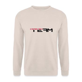Text writing friends pair sports dream team - Unisex Sweatshirt - sand - Front - Alina (178cm) & Michal (187cm)