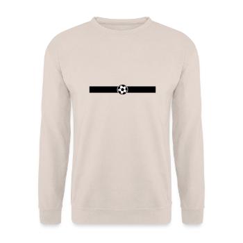 Soccer Ball Line - Unisex Sweatshirt - sand - Front - Alina (178cm) & Michal (187cm)