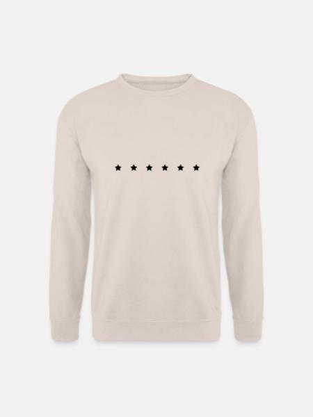 Sterne // 6 //Sternenreihe //Reihe //Kette //Linie - Unisex Pullover - Sand