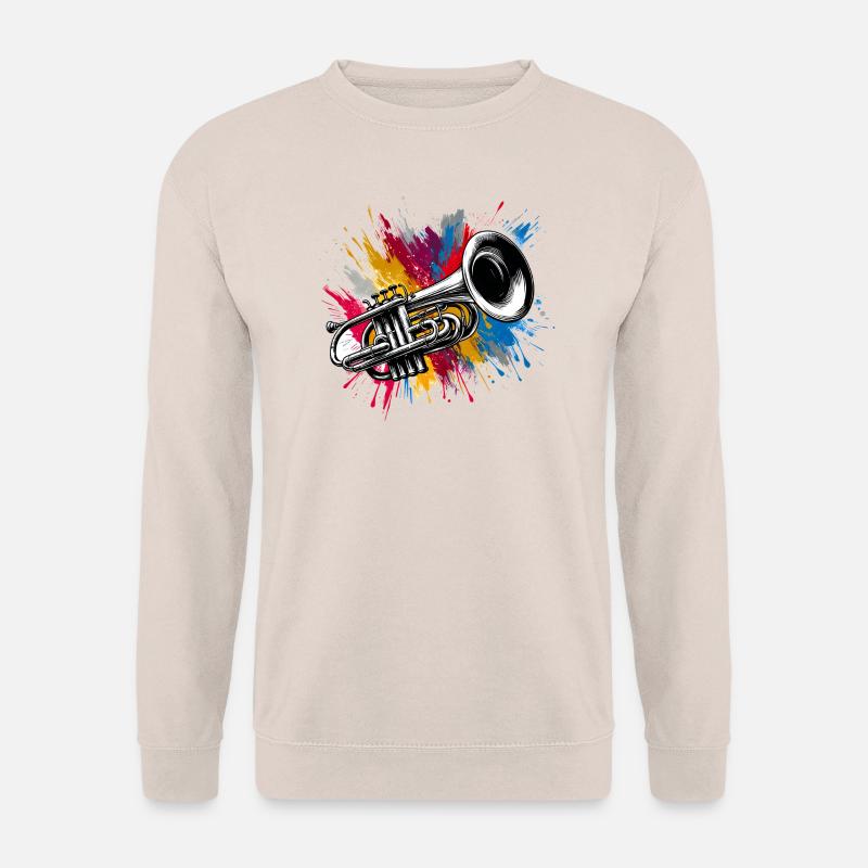 Trompete bunt Kunst - Unisex Pullover - Sand