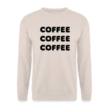 Coffee, Coffee Lover - Unisex Pullover - Sand - Vorne - Alina (178cm) & Michal (187cm)