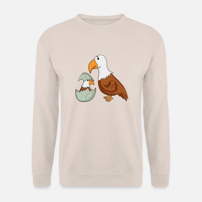 Adler mit Baby Adler - Unisex Pullover - Sand