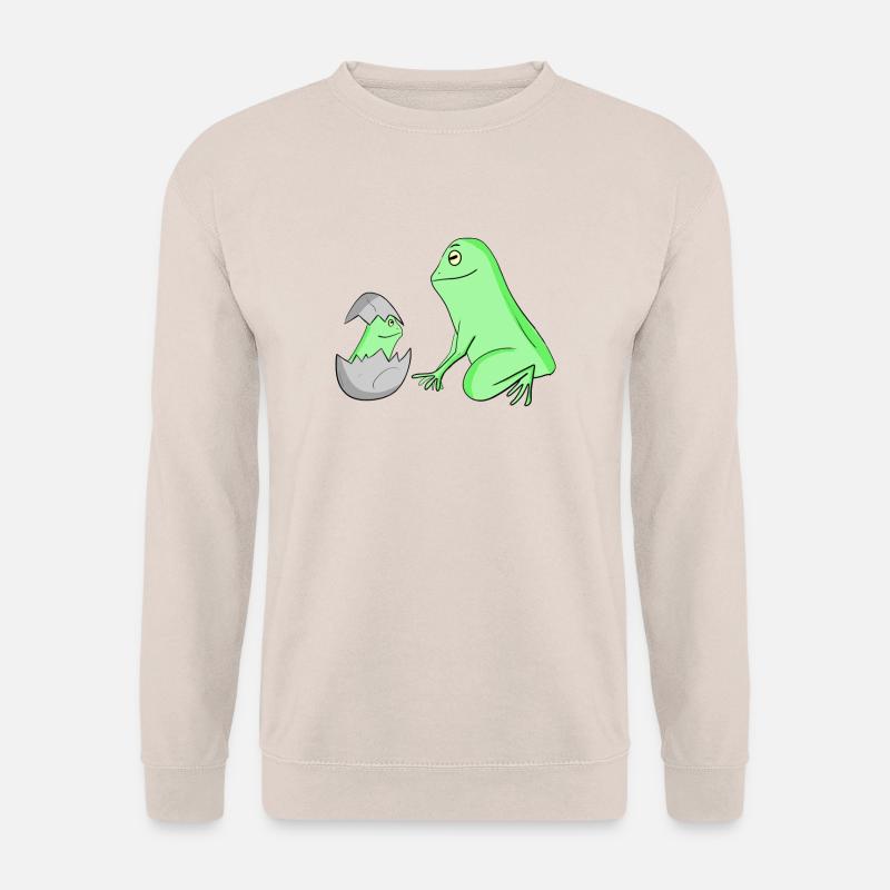 Frosch mit Baby Frosch - Unisex Pullover - Sand