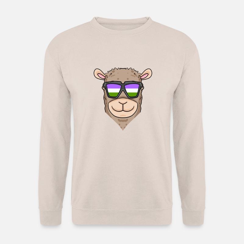 Genderqueer Lama Alpaka - Unisex Pullover - Sand