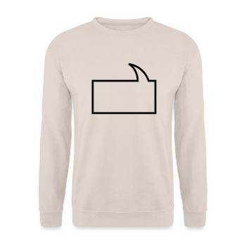 text balloon - Unisex Sweatshirt - sand - Front - Alina (178cm) & Michal (187cm)