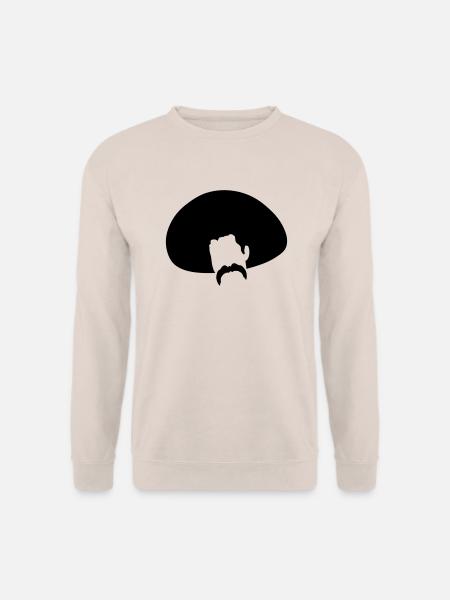 Mexikanischen Hut Schnurrbart mustache5 - Unisex Pullover - Sand