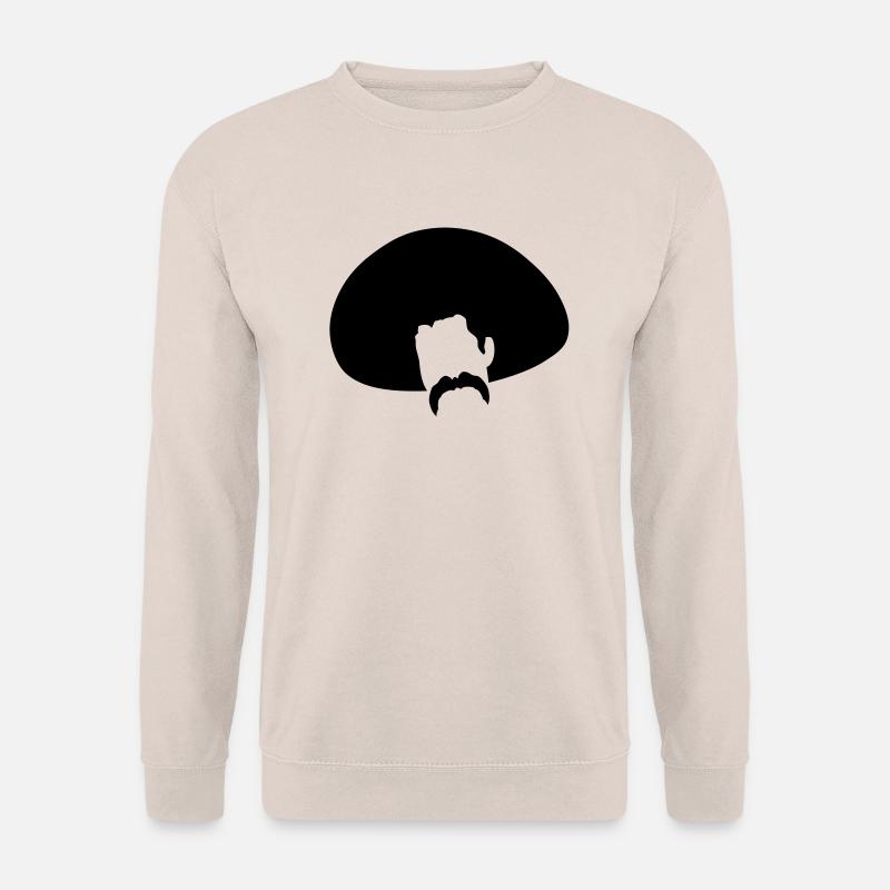 Mexikanischen Hut Schnurrbart mustache5 - Unisex Pullover - Sand