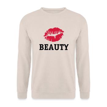 Beauty Kiss - Unisex Pullover - Sand - Vorne - Alina (178cm) & Michal (187cm)