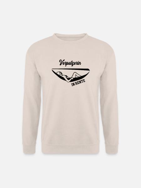 Verputzerin in Rente Rentenbeginn Stuckateur Frau - Unisex Pullover - Sand