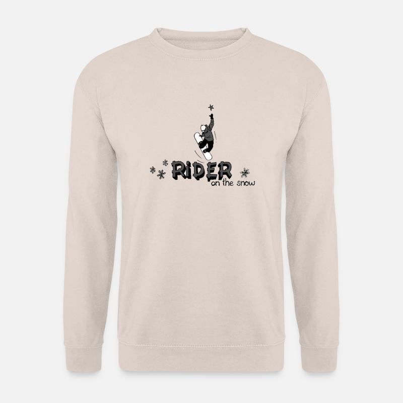 Snowboard auf dem Schnee - Unisex Pullover - Sand
