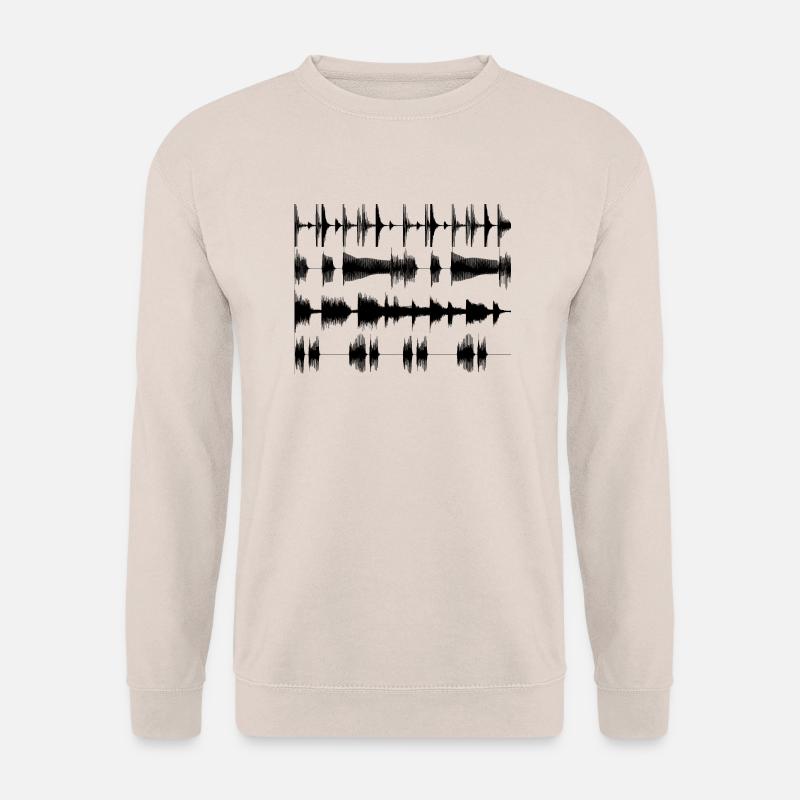 Black waveforms - Unisex Sweatshirt - sand