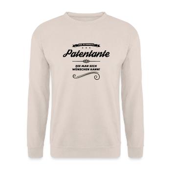 patentante allerbeste design - Unisex Pullover - Sand - Vorne - Alina (178cm) & Michal (187cm)