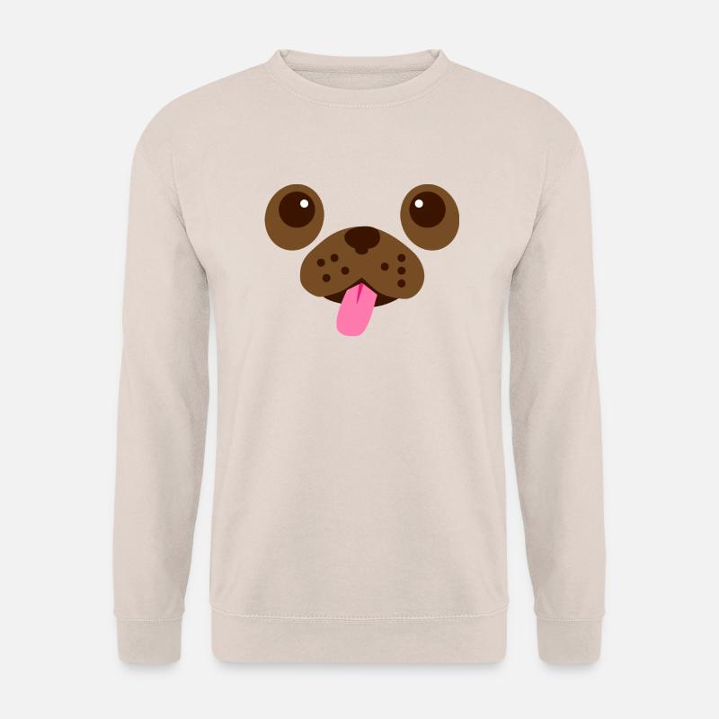Mops-Gesicht - Unisex Pullover - Sand