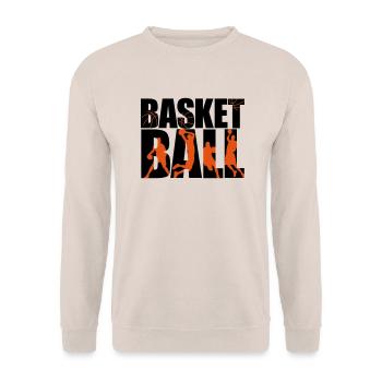 basketball 4_2c - Unisex Pullover - Sand - Vorne - Alina (178cm) & Michal (187cm)