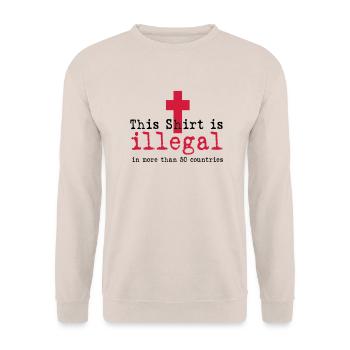 ILLEGAL - Unisex Sweatshirt - sand - Front - Alina (178cm) & Michal (187cm)